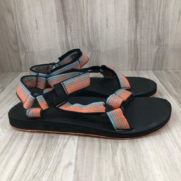 Teva Sandals Mens 10 Orange Blue Hook and Loop Outdoor Shoes main image 6
